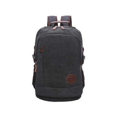 Mini-Rucksack aus schwarzem Canvas für Laptop