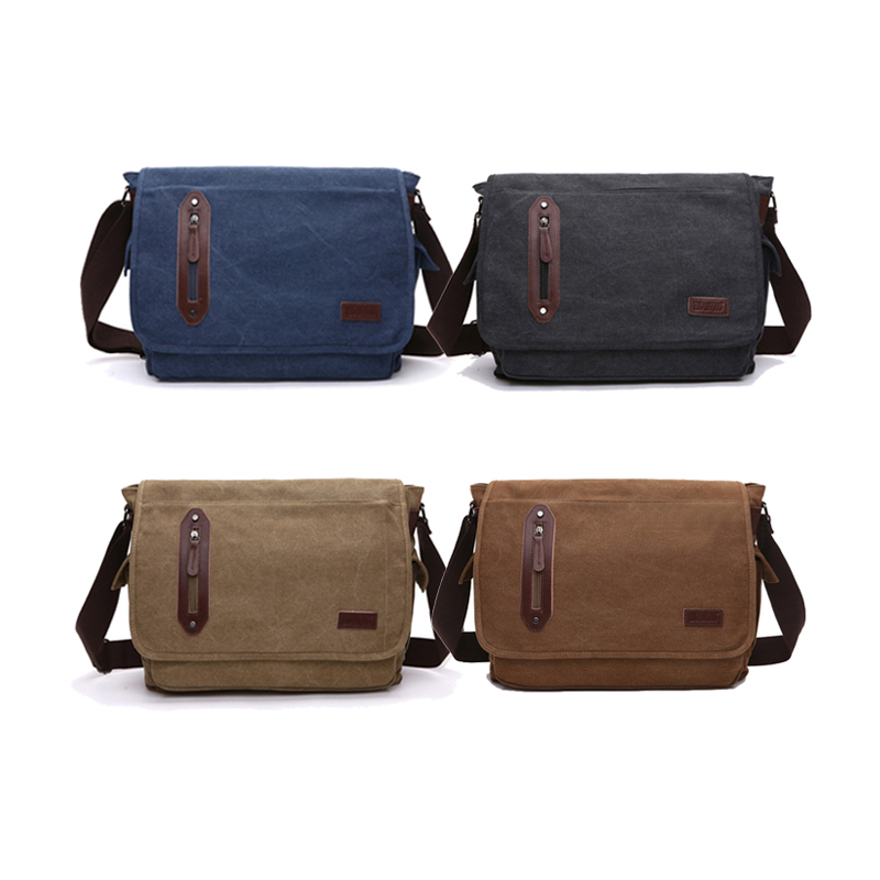 Canvas Satchel Messenger Schulter Umhängetasche Schultasche