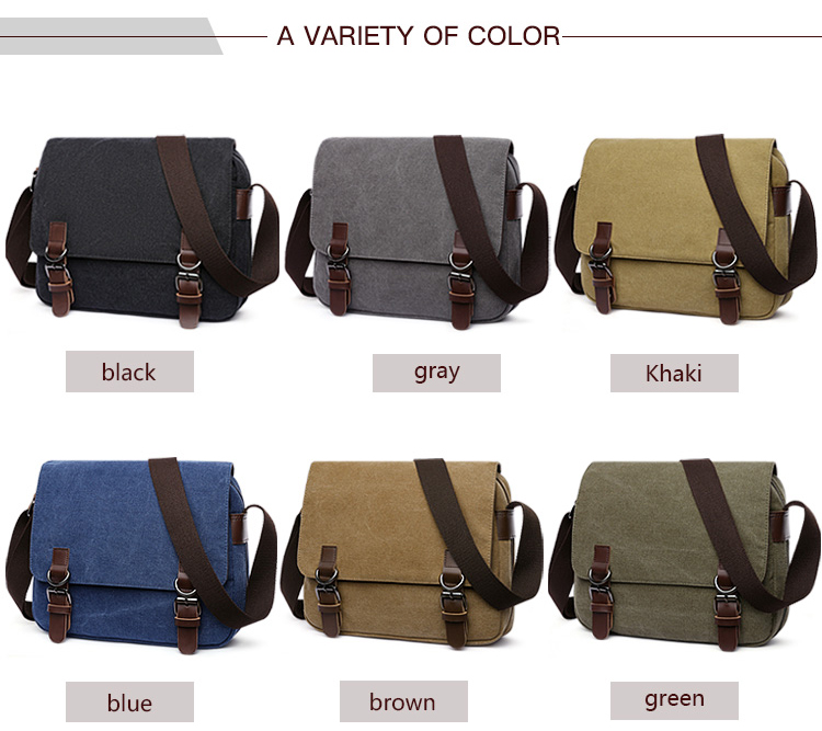 Crossbody Schulterarbeit Messenger Canvas -Tasche für Männer