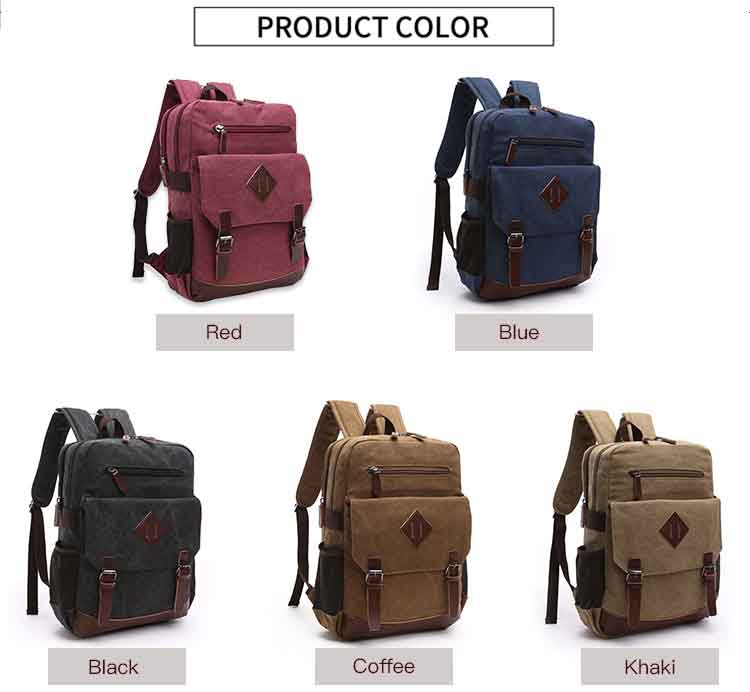 kleiner Coffee Canvas Rucksack für Laptop