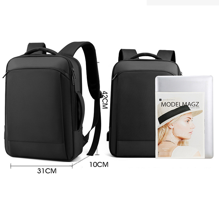 Erweiterbarer, wasserdichter Oxford-USB-Handgepäck-Business-Laptop-Rucksack