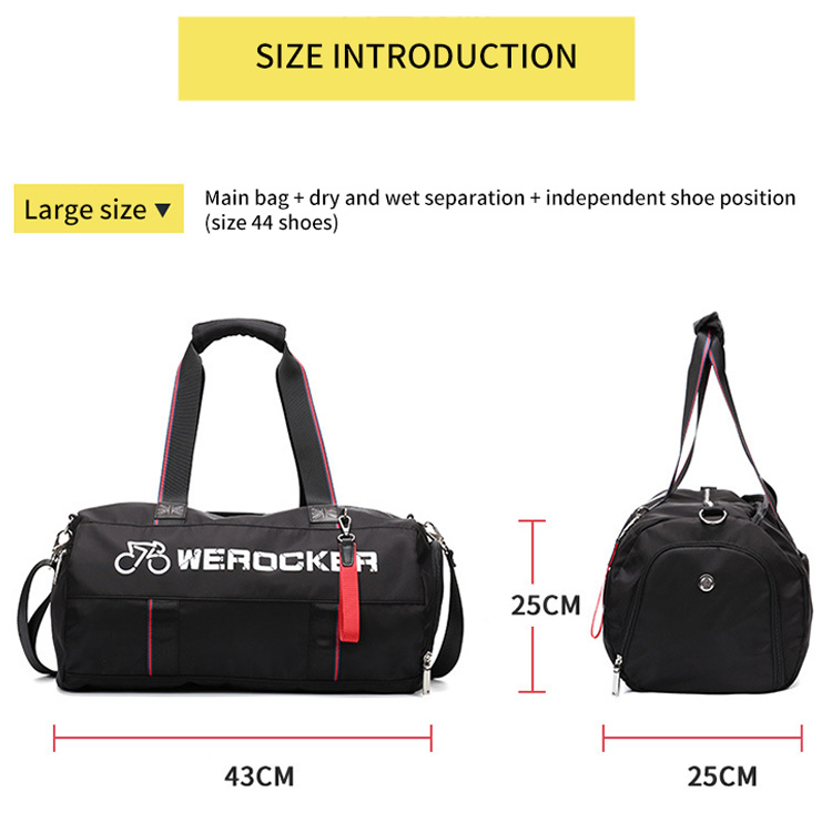 Sports Travel Duffel Wasserdichte Nylon-Fitness-Sporttasche