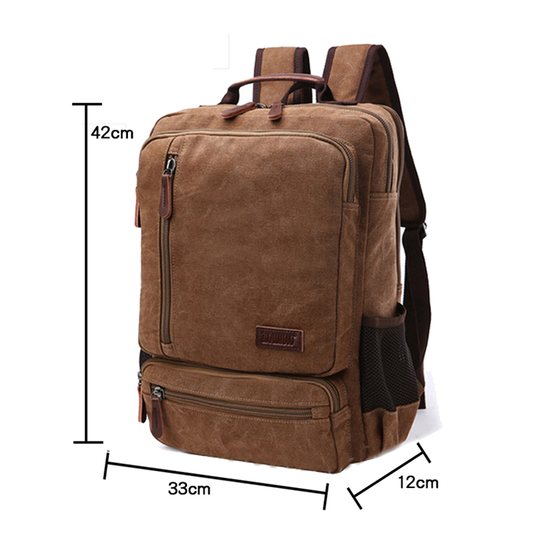 gute Qualität Khaki Canvas Rucksack für die Arbeit