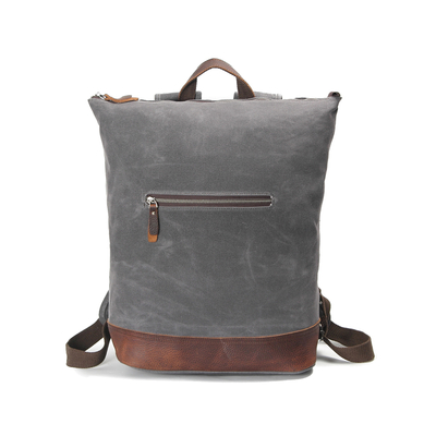 kleiner grauer Canvas-Rucksack für die Arbeit