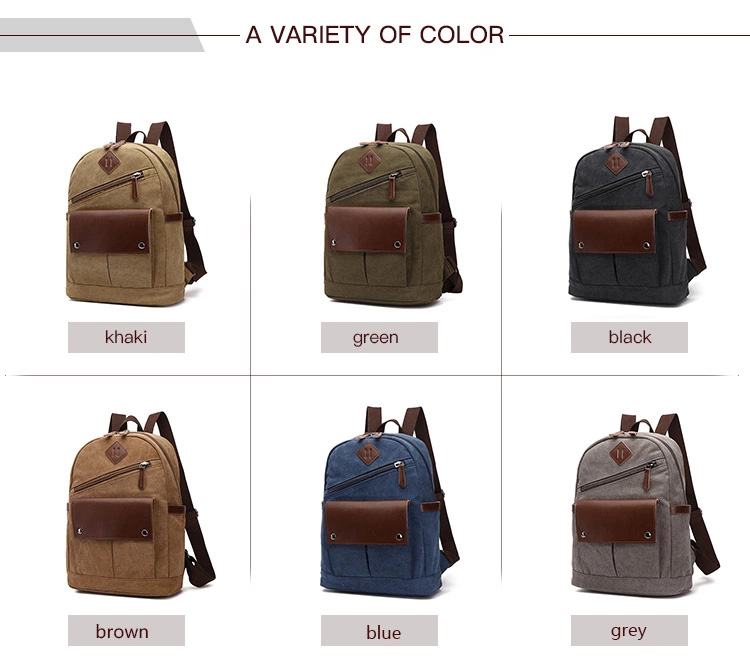 Männer reisen Computer Canvas Bag Rucksack für College