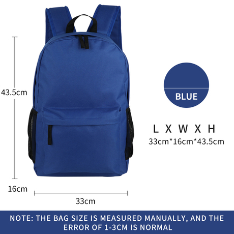 Fabrik Daily School einfache Computer -Rucksack -benutzerdefinierte Tasche
