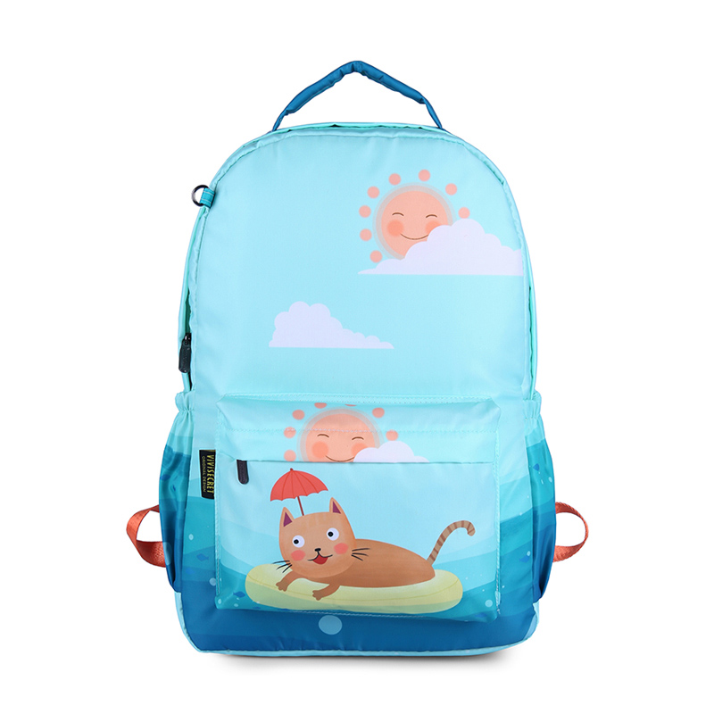 Kundenspezifischer Polyester gedruckter Karikatur-Schultaschen-Sublimations-Rucksack