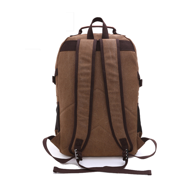 Grauer Canvas-Rucksack von guter Qualität für die Jugend