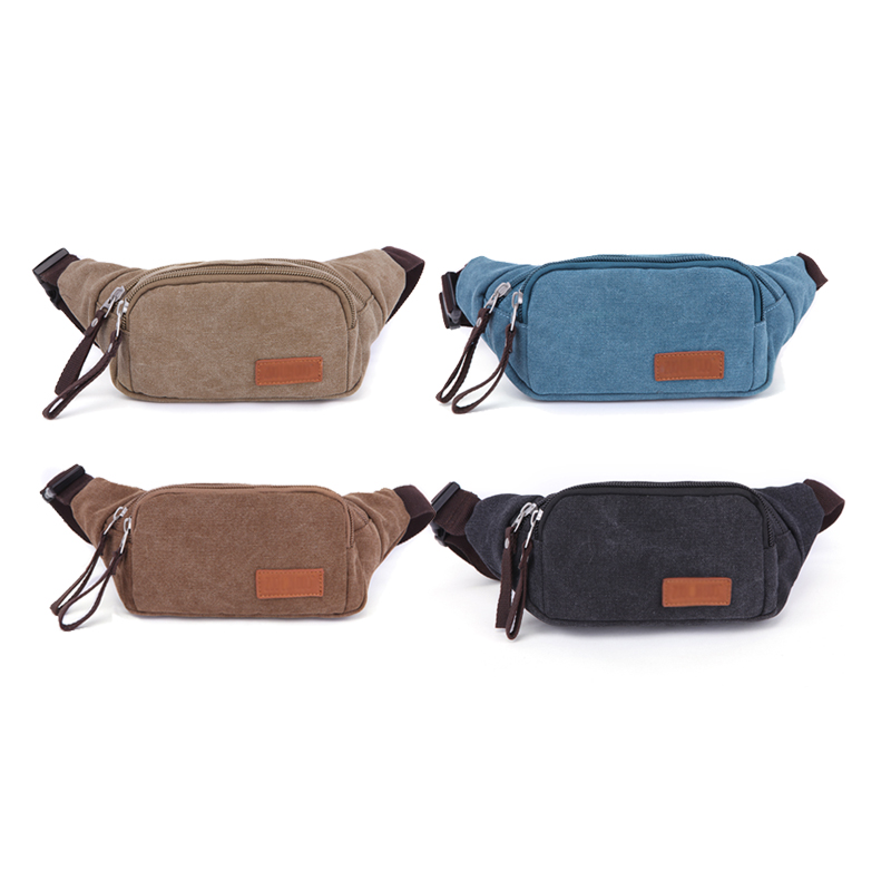 Männer Blank Fanny Pack Travel Canvas Gürteltasche