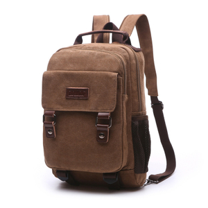 Mini Coffee Canvas Rucksack mit Taschen