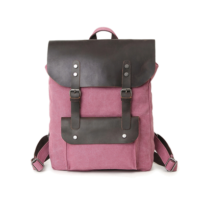 Canvas-Rucksack aus echtem Leder, schöne Frauenrucksäcke