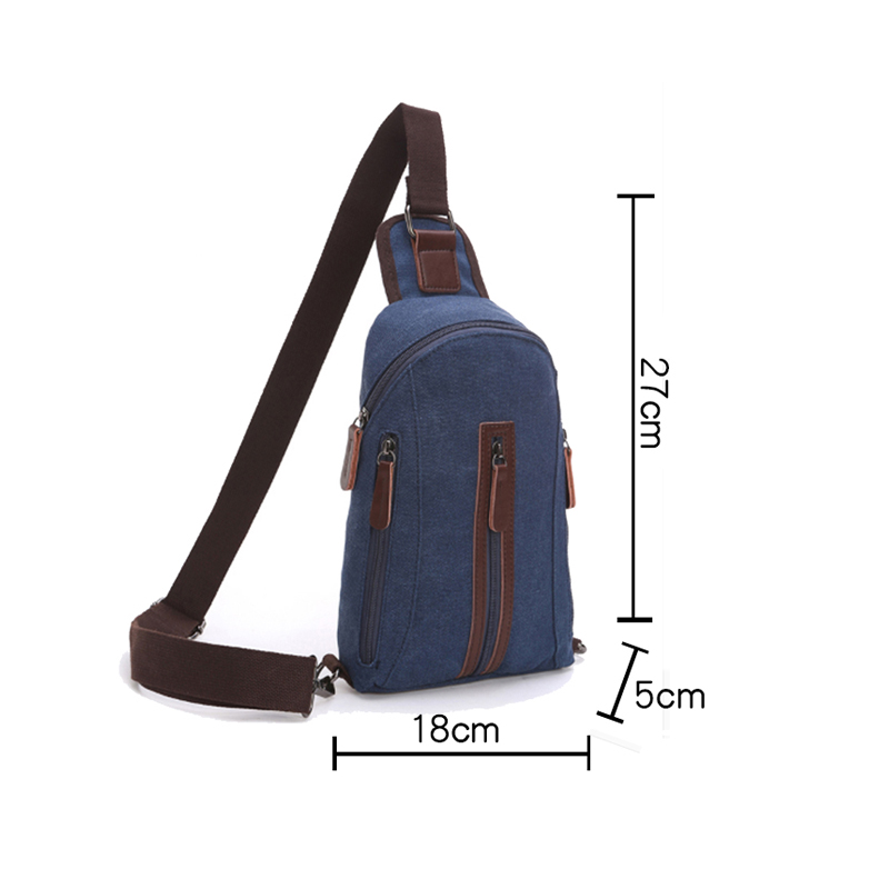 benutzerdefinierte Canvas One-Shoulder-Rucksack-Sling-Mini-Brusttasche