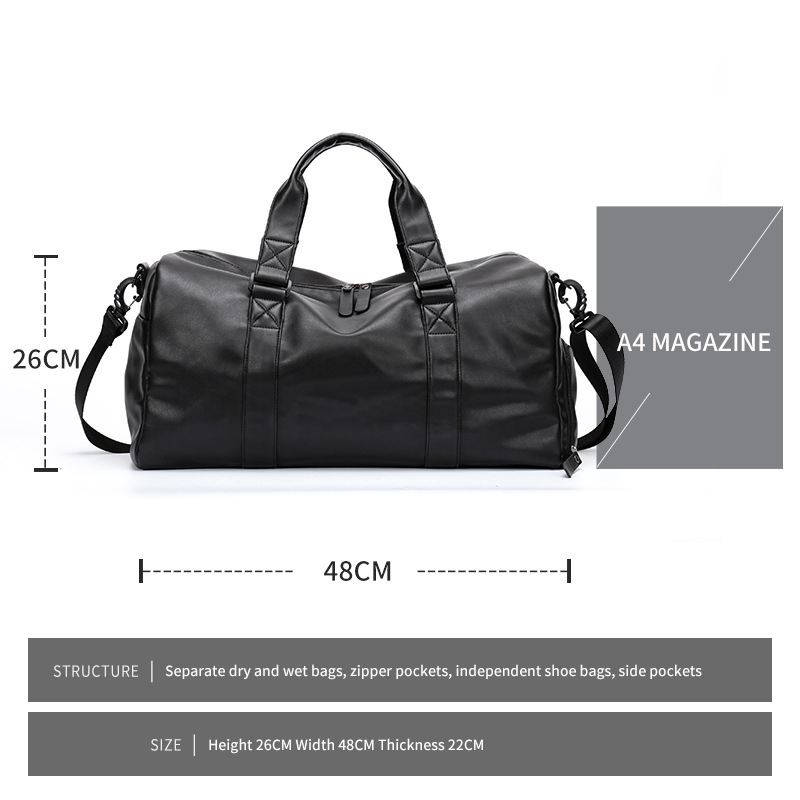 Overnight Seesack Mann PU-Leder Reisetasche