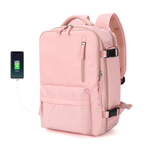 Nylon Multi-Pocket-Laptop Frauen USB-Rucksack Custom-Tasche 