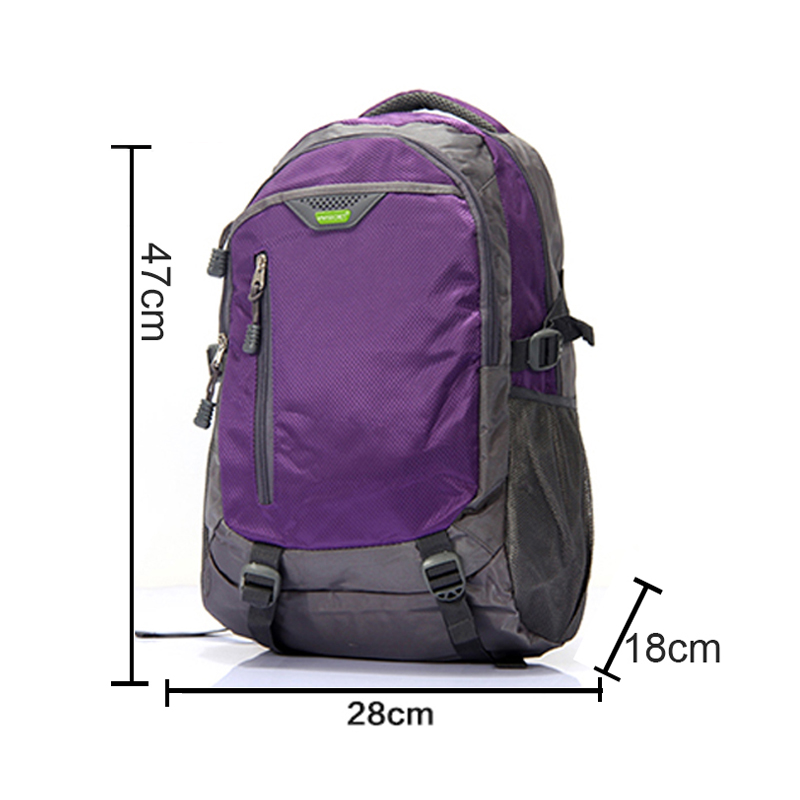 Großer Unisex-Camping-Rucksack aus lila Polyester