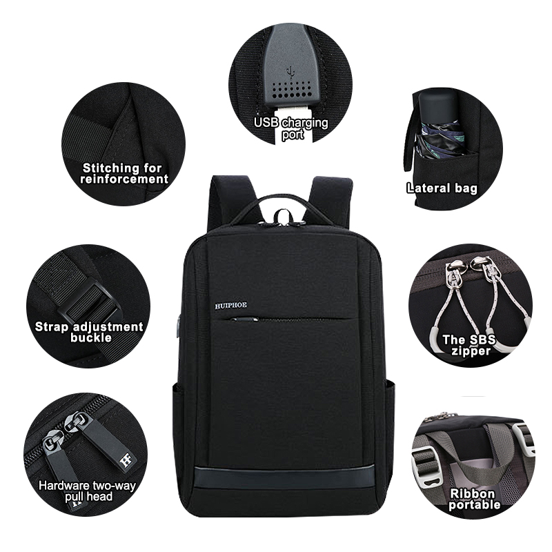 Kundenspezifischer wasserdichter USB-Business-Laptop-Rucksack mit Diebstahlschutz