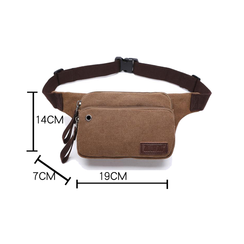 Benutzerdefinierte Fanny Pack Canvas Mann Sport Gürteltasche