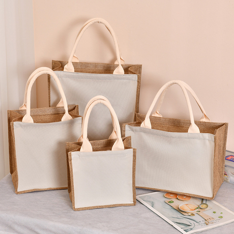 Jute tragbares Einkaufsgeschenk Retro Tte Custom Tasche