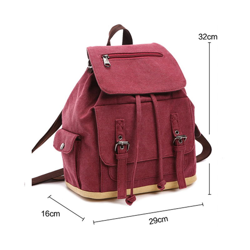 Mini strapazierfähiger Canvas-Rucksack für Laptop