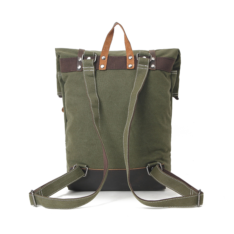 Custom Travel Canvas Damen Waschechtes Leder Rucksack