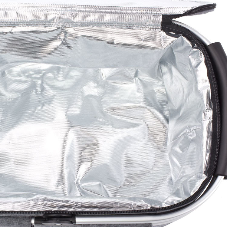 Isolierter Kühlkorb, tragbare Picknicktasche aus Aluminiumlegierung