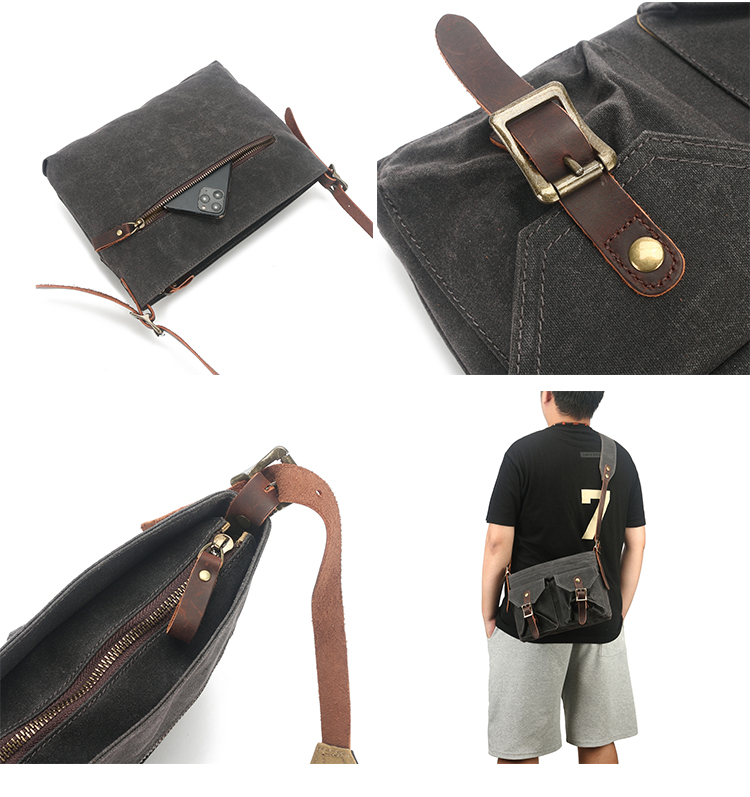 Herren Casual Work Vintage Canvas Umhängetasche Umhängetasche