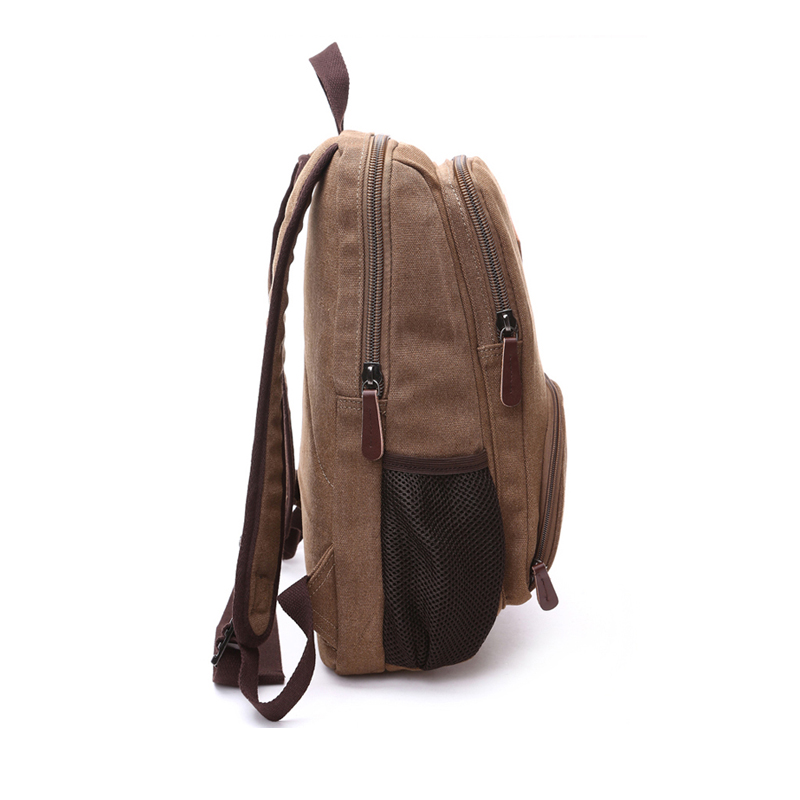 Großer Coffee Canvas Rucksack für das College