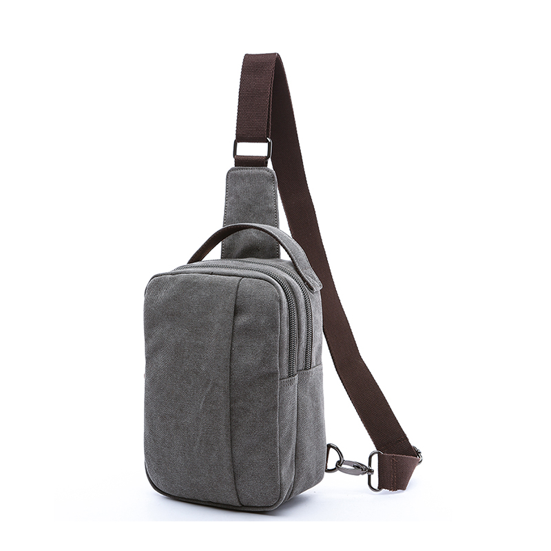 Outdoor-Reise-Brusttasche aus Segeltuch, einfache Brusttasche mit einer Schulter