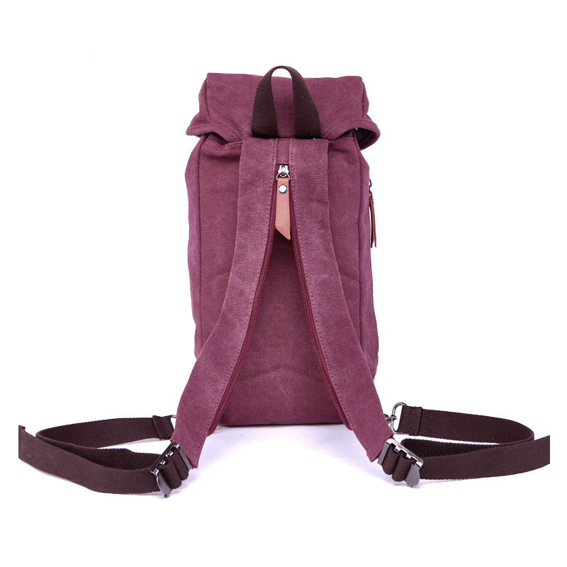 kleiner grüner Canvas-Rucksack für Laptop