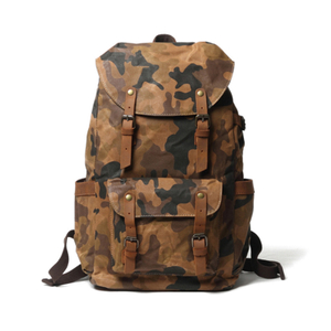 Wasserdichter Camouflage-Schulrucksack aus gewachstem Canvas