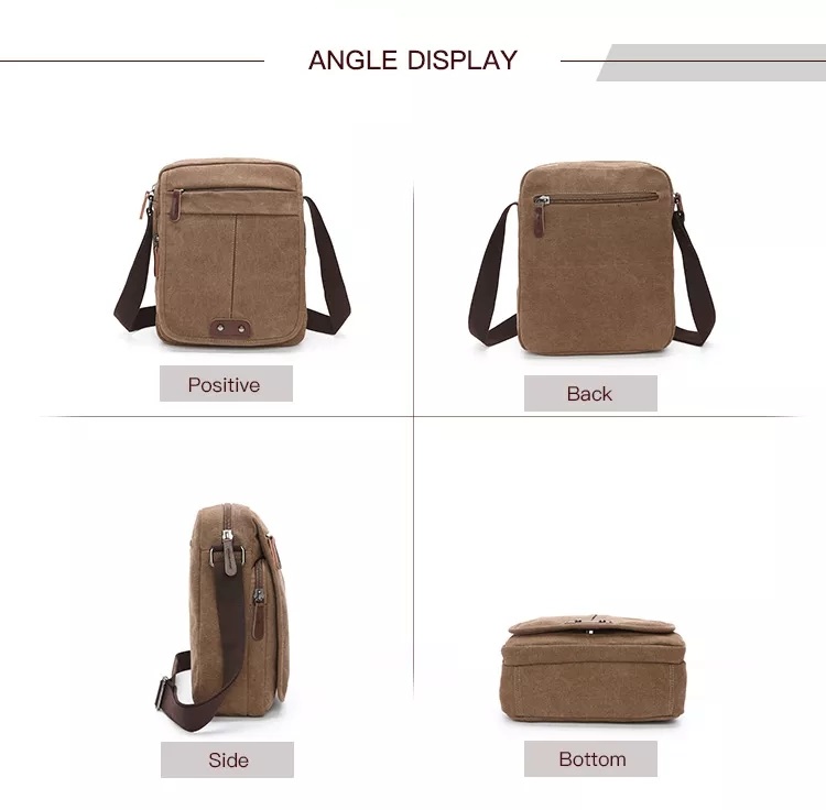 Männer schleudern Schulter -Crossbody -Messenger -Leinwandtasche