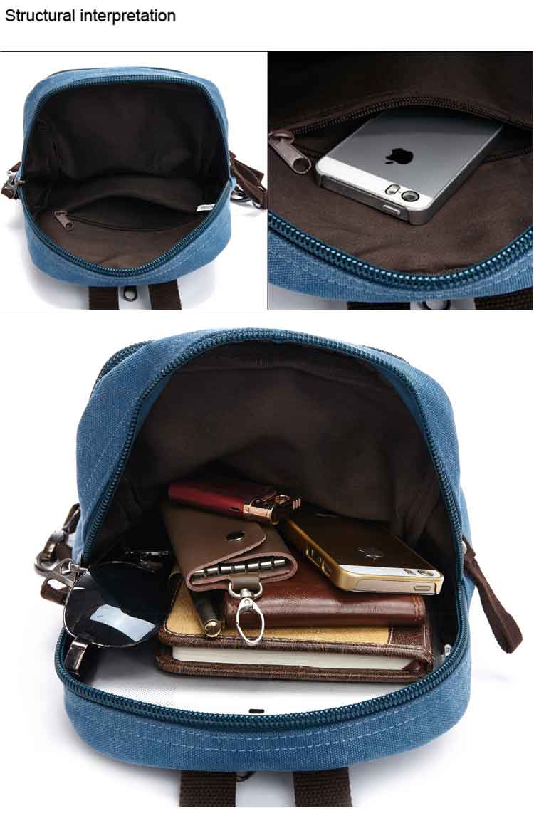 Mini-Laptop Canvas Bag Rucksack im Winter