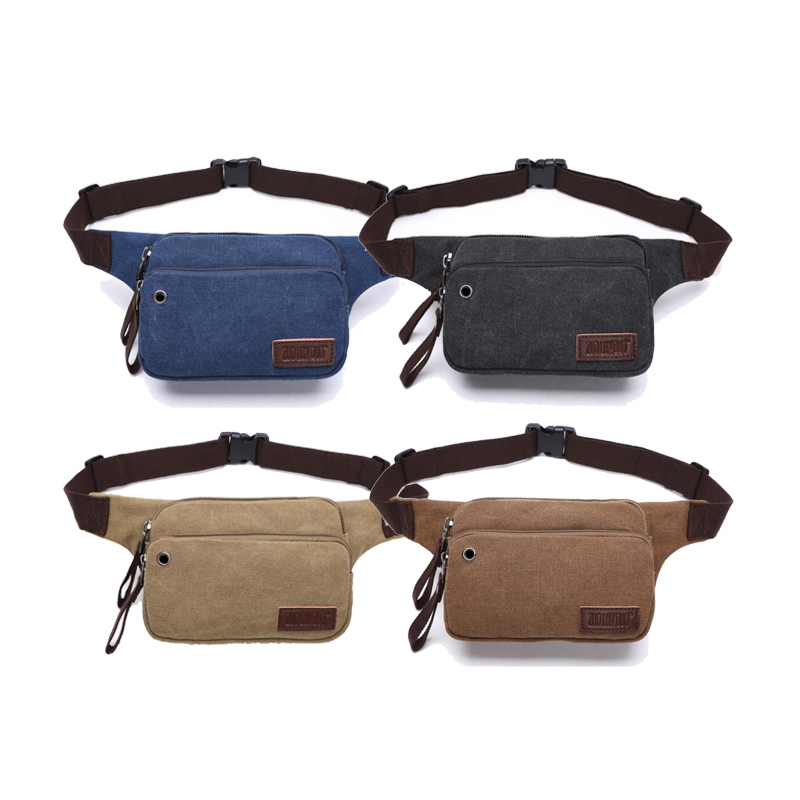 Benutzerdefinierte Fanny Pack Canvas Mann Sport Gürteltasche