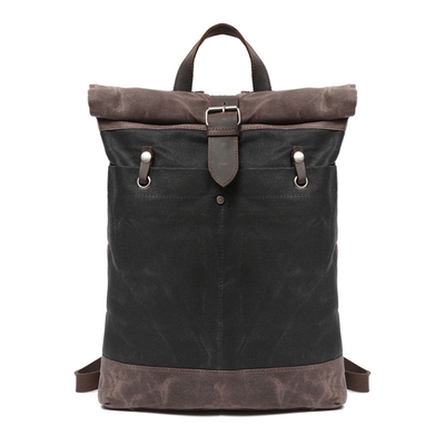 Maßgeschneiderte Rucksacktasche aus gewachstem Leder im Vintage-Stil für Herren