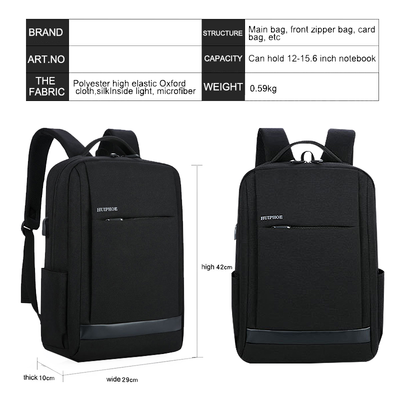 Kundenspezifischer wasserdichter USB-Business-Laptop-Rucksack mit Diebstahlschutz