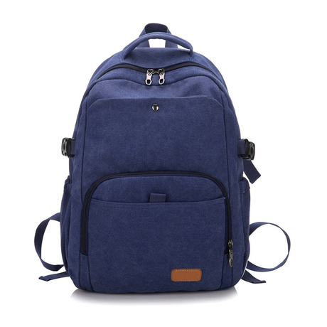 Einfache Canvas-Büchertasche, trendiger Schultaschen-Baumwollrucksack