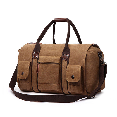 Reisetasche aus gewaschenem Segeltuch aus Leder für das College