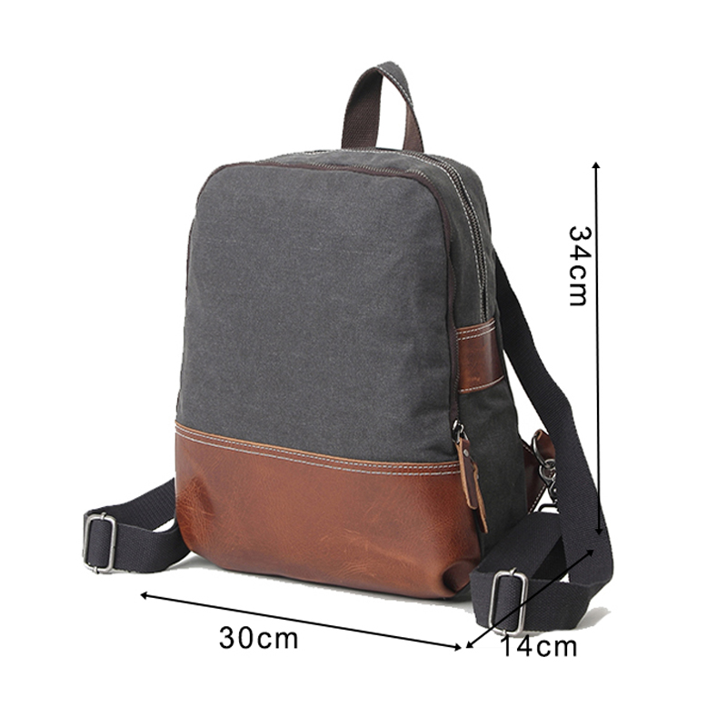 Vintage-Rucksack aus echtem Leder im Winter