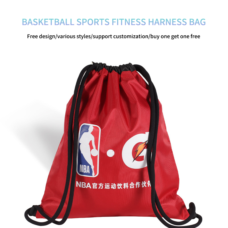 Polyester wasserdichte Kordelkordel Basketball Sackpack Saite Custom Tasche